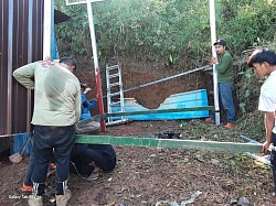 The donors made a tiny house.